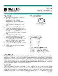 Datasheet DS2415X производства Dallas
